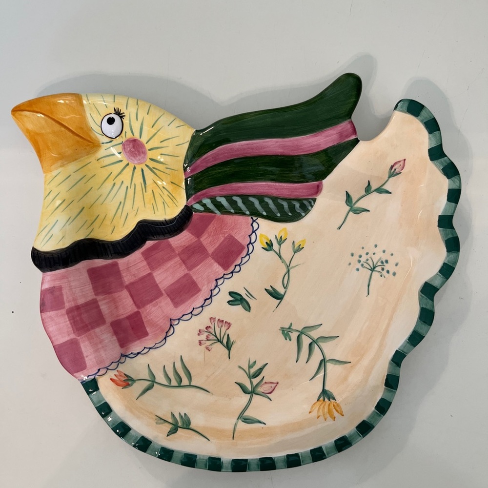 Fitz and Floyd Gypsy Chicks Canapé Plate/Wall Hanging